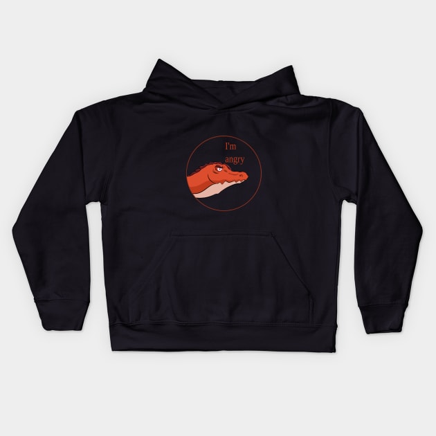 Angry Dragon Kids Hoodie by Mistery